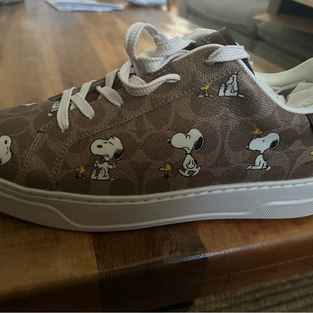 Coach Snoopy Sneakers - Brown and White